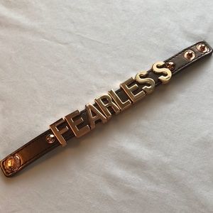 BCBGENERATION “Fearless” Leather & Metal Bracelet